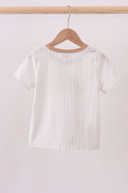 Brown alpaca embroidery top
