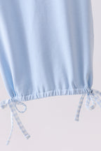 Blue brother embroidery gown