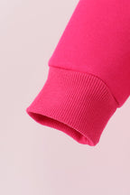 Magenta bow sequin mom&me sweatshirt