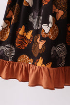 Brown character bamboo dress