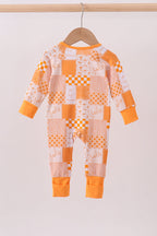 Tennessee floral checkered long sleeve bamboo romper