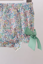 Sage bunny applique bloomer set