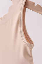 Cream scalloped active dress