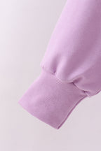 Purple hand-sewn bow mom&me sweatshirt