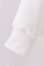 Cream hand-sewn bow mom&me sweatshirt
