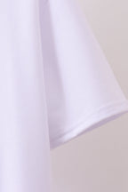 White bow sequin mom&me top