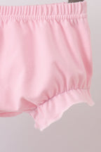 Blue Stripe Bow Seersucker Bloomer Set