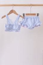 Blue Stripe 2pc Seersucker Swimsuit