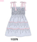 Blue Stripe Smocked Mom Dress