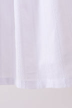 White Bow Smocked Jacquard Dress
