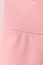 Pink Scalloped Yoga Active Leggings