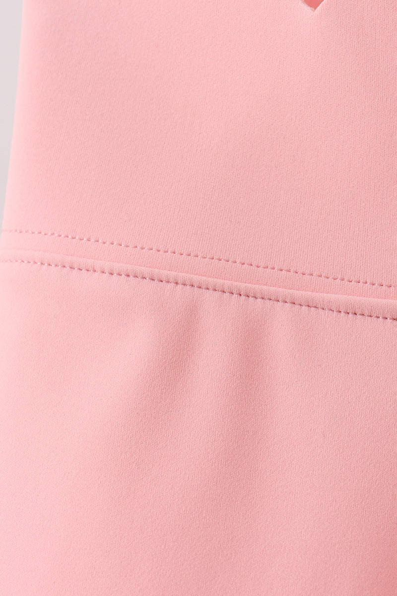 Pink Scalloped Yoga Active Leggings