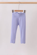 Violet Scalloped Yoga Active Leggings