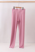 Lilac Scalloped Mom Yoga Active Leggings