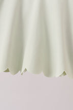 Green Scalloped Yoga Skorts Set