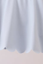 Blue Scalloped Yoga Skorts Set
