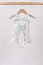 Bow Floral Applique Bubble