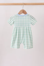 Green Golf Embroidered Romper