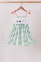 Green Golf Embroidered Dress
