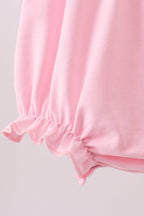 Pink Hydrangea Bow Smocked Bubble