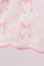 Pink Bow Print Bloomer Set