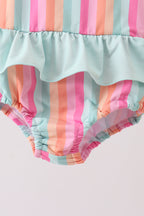 Rainbow Stripe UPF Swim One-Piece