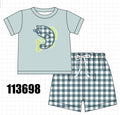 Green Fish Applique Shorts Set
