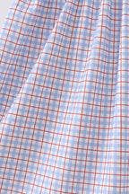 Blue Apple Smocked Plaid Dress