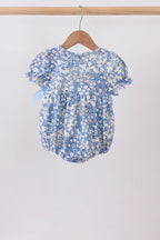 Blue Floral Print Bubble