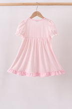 Pink Jack-O-Lantern  Applique Dress