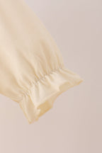 Cream Football French Knot Ruffle Dress