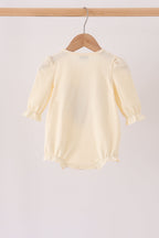 Cream Football French Knot Bubble
