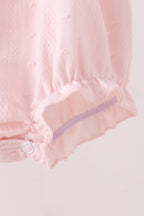 Pink Castle Embroidery Jacquard Bubble