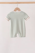 Green Scarecrow Embroidery Romper