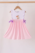Pink Puppy Pumpkin Applique Dress