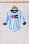 Blue character embroidery bubble