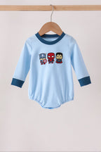 Blue character embroidery bubble