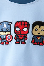 Blue character embroidery bubble
