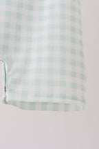 Sage pumpkin embroidery gingham jon jon