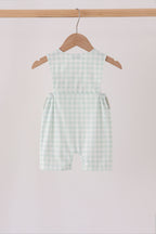 Sage pumpkin embroidery gingham jon jon