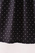 Black ghost spider embroidery ruffle dress