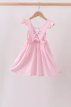 Pink Jack-O-Lantern  Applique Ruffle Dress