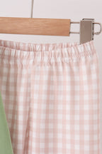 Sage Puppy Fishing Gingham Pants Set