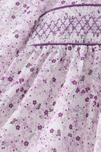 Purple floral smocked pants set