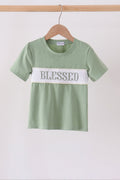 Sage Blessed Smocked Top
