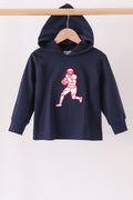 Navy Football Embroidery Hoodie