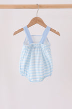 Blue Football Applique Bubble