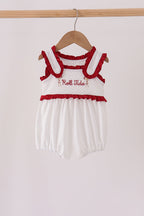 Red Alabama Roll Tide Embroidery Ruffle Bubble