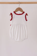 Red Alabama Roll Tide Embroidery Ruffle Bubble