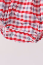 Red Alabama Roll Tide Embroidery Plaid Bubble